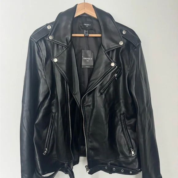 Forever 21  Black Faux Leather Jacket - Picture 4 of 6